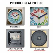 8-10 Inch Colorful Animal Teaching Clock - Battery Powered, 12-Hour Large Digit Display, Multi-Color Animal Design, Convenient For Learning, Silent Operation, Suitable For Living Room, Bedroom, Room, Playground, Classroom Decor, Holiday Gift (Batteries Not Included), Home Decor, Back To School Learning Supplies - Multicolor Animals - View 11