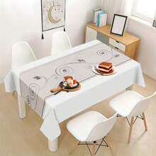1pc/50pcs Versatile Elegant Bohemian Style Printed Polyester Tablecloth, Suitable For Kitchen, Dining Room, Holidays, Party, Easy To Clean And Durable Rectangular Tabletop Decor, Party Tablecloth, Modern Dining Table Cloth