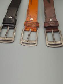 热销复古针扣腰带仿古牛仔裤铆钉男士腰带夏季、学校休闲、商务、男朋友丈夫父亲爸爸男士礼物、日常穿着、时尚、青少年、户外、度假、运动、旅行、街头、波西米亚风、复古秋季、秋季、万圣节秋冬配饰，适合青少年、青年、男士、休闲、户外、运动、度假、毕业礼物、生日、日常穿着 - 咖啡棕 - 查看 6