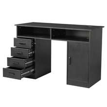Computer Gaming Desk Corner Desk Home Office Table W/ File Drawer Cabinet - Black - View 2