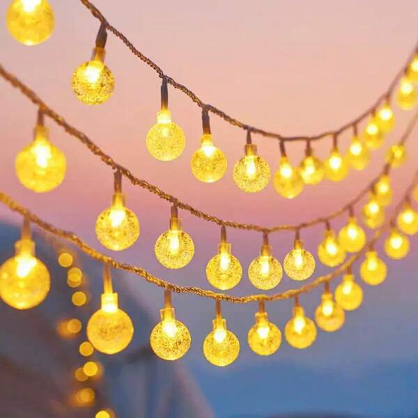 1 Stück Blasenkugel Lichterkette, Innenraum-Dekorbeleuchtung zur Raumstimmung, Geburtstags-Party, Hochzeits- und Feiertagsdekoration, Feenlichter