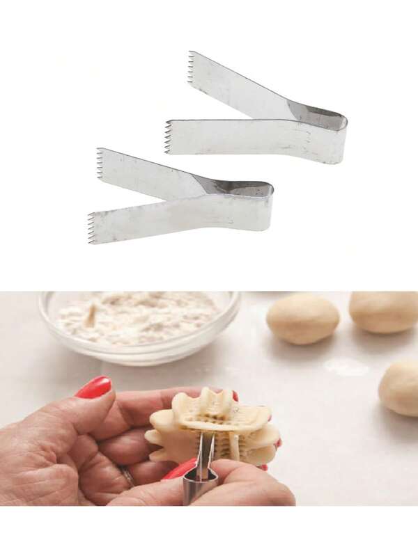 1/2/3/4/5/6Pcs Multipurpose Stainless Steel Pastry Tongs - Ergonomic Dough Scraper & Cookie Maker For Maamul, Pastries, Pasta - Durable Kitchen Tools With Comfort Grip, Hanging Storage Design, Baking Essentials, Compact Tool, Sturdy Construction, Cooking Enthusiasts