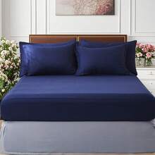 7 Pieces Summer Comforter Sets Queen, Soft, Comfortable And Breathable, Geometric Checkered Pattern Bedding Set, Including 4 Pieces Pillowcase, 1 Flat Sheetand 1 Fitted Sheet, Perfect For Your Room Decoration, Bed In Bag Set - 深藍-B75 - 查看 6