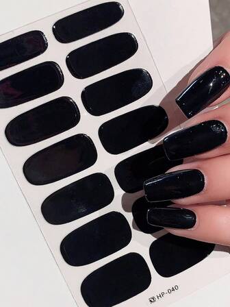 Women's Self-Adhesive Nail Stickers, Multi-Color Options, Waterproof Full Nail Art Stickers, Nail Stickers, Easy To Use, No Need To Remove Nail Polish, Suitable For Holidays And Party Decoration, Fashionable