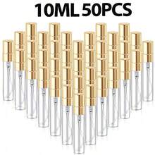 6 件/30 件/50 件 2ML/3ML/5ML/10ML 空玻璃喷雾瓶，可再填充迷你香水雾化器，带镀金喷雾器的便携式旅行样品瓶，男女通用化妆品容器，适合作为送给父母和朋友的礼物 - 彩色 - 查看 2