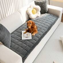Mivnue Pet Couch Cover, Couch Covers For Dogs, Washable Dog Sofa Covers Couch Protector, Fuzzy Non Slip Couch Slipcover Pet Friendly (Brown, 27.6" X 59.1") - 深灰色 - 查看 1