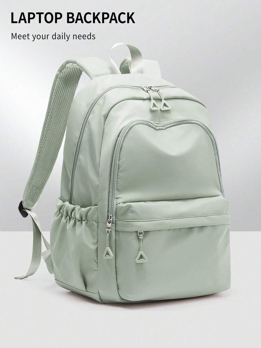 大容量女士笔记本电脑背包，经典休闲日用背包，轻便书包，男女通用，适合初中和高中女生，防盗15.6英寸笔记本电脑背包，工作包，旅行日用背包，学生书包，电脑包，男女皆宜的礼物。新旧版本随机发货。