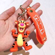 Sanrio Winnie The Pooh Keychain Bag Decoration Cartoon Couple Silicone Figurine Exquisite Car Keychain, School Supplies,Back To School