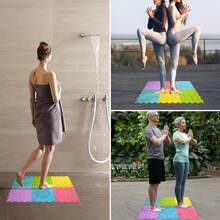Washable Silicone Bath Mat, Non-Slip - Perfect For Shower Room And Bathroom Accessories, Bathroom Decorations, Kitchen Area Pad, Bedroom, Bathroom Accessories, Silicone Bedroom Floor Mat, Living Room, Dormitory - Multicolor - View 6
