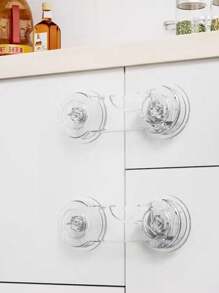 5/10 Stück Kinder Multifunktions-Sicherheitsschlösser, Baby Anti-Einklemmschutz Schubladenverriegelung, Säuglingsschrank Türverriegelung, transparente abgesenkte Sicherheitsschlösser, transparente Kindersicherheitsschlösser, Baby Schubladenverriegelung, kindersichere Schrank- und Kühlschrankschlösser