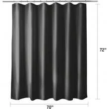 New Titanker Fabric Shower Curtain Liner Washable With 2 Magnets, 70 X 72 Inches, Waterproof, Soft Fabric, Lightweight Polyester, Black - 黑色 70 英吋寬 x 72 英吋長(1 包) - 查看 7