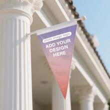 Customized Triangle Flag, Flange Craft Outdoor Flag, Advertisement Flag, Atmosphere Background, Personalized Banner | Suitable For Garden, Lawn, Yard And Home | Birthday, Wedding, Party Flag, Custom Ribbon, Badge, Pull Flag, Small Flag, Birthday Decor, Holiday Decor, Scene Decoration Category: Party Banner, Pull Flag