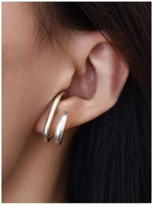 1pc Autumn/Winter New Textured Five Elements Ear Cuff Earring - A - View 5