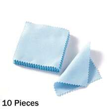 10-50 Stück 8x8cm polnisches Poliertuch in Silberfarbe, Reinigungstuch zum Polieren, weiches Reinigungstuch zum Abwischen für Silber-, Gold- und Schmuckpflege
