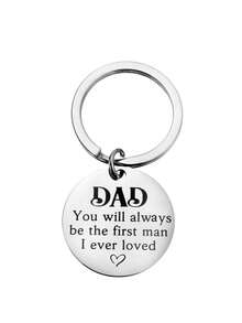 1/3/5/10件不锈钢钥匙扣，送给爸爸的礼物 - 銀色 - 查看 1