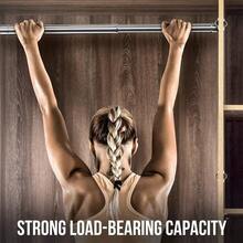 Extendable Stainless Steel Wardrobe Rail -Adjustable Clothes Hanging Rod, Rust-Proof For Bathroom, Balcony & Wardrobe (47-80cm/68-120cm) - Silver - View 4