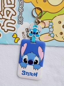 Disney Disney Cute Cartoon Style Release Button ID Badge/Card Holder, Metro/Bus Card Case, Name Tag Lanyard Keychain School Supplies,Back To School