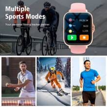 2025 New Silicone Strap Smart Watch With Multiple Sports Modes, Fitness Tracker, Pedometer, Wireless Call, Call Reminder/Rejection, Music Playback Control, Weather Forecast, USB Charging, Suitable For Men/Women
