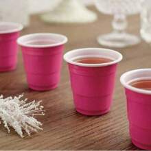 10/50/100pcs 2oz Pink Shot Cups, Hot Pink Party Cups, Bachelorette Party, Birthday Party Cups, Jello Shots, Shower, Hot Pink Party Favors, Pink Party, Party Shot Glasses Mother's Day Graduation