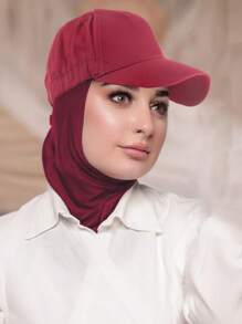 1pc Fashion Visor Cap With Tie Band, Baseball Cap, Headscarf Cap, Suitable For Casual, Party, Gathering