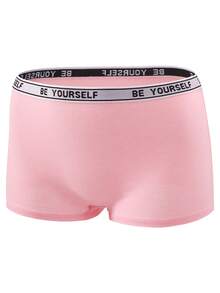 SIETEROSA 16 Pieces Set Bra And Panties Tween 10-14 Girl Underwear Soft Cotton Solid Color Casual Sports Letter Print Elastic Knit Comfy Intimate Underwear - 彩色 - 查看 4