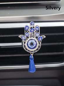1pc Fashion Personalized Palm Devil's Eye Decor Air Vent Clip, Car Air Freshener Clip, Car Accessories