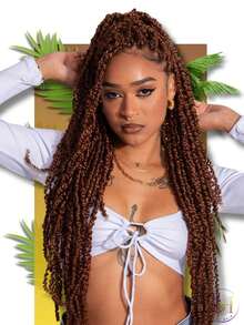 Crochet Braided Hair Beach Snail Twist Zhang Hair 400 Grams - màu đen - Xem 7