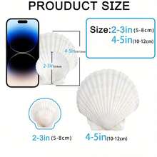5pcs Large Natural Scallop Shells, 4''-5'' (10-12cm )2''-3''(5-8cm )Large Shell For Crafts, DIY Painting, Baking And Beach Wedding Decorations - Large White Seashells Bulk For Ocean Themed Parties And Home Decor Beach Party - 5pcs - View 3