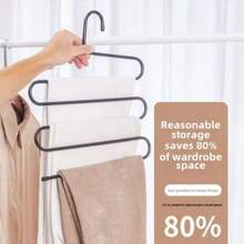 Stainless Steel Multifunctional Magic S-Type Multi-Layer Pants Rack Pants Hanger Wardrobe Organizing Rack Pants Hanger With
