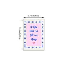 1pc If You Love Me Let Me Sleep Wall Art Picture Above The Bed Prints Canvas Paintings Pink Blue Stripe Poster Girly Aesthetic Decor For Bedroom, Living Room, Or Office Room Decor Gift For Her Unframed Or Framed