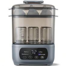 Baby Bottle Steamer And Dryer, Electric Steamer And Dryer For Baby Bottles, 4-In-1 Bottle Steamer And Dryer, Universal Fit For All Bottles, LED Touch Screen, Auto Shut-Off - 美規B型插(110-127V) - 查看 3