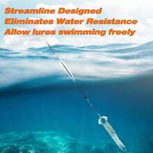 Dr.Fish 5 Pack Inline Trolling Sinker Torpedo Fishing Weight Lead Fishing Weight Sinker Double Ring Saltwater Offshore Boat Fishing - White - View 4