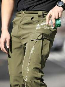 Men's Military Tactical Cargo Pants, Lots Of Pockets, Waterproof, Wear Resistant, Casual Cargo Pants - 綠色 - 查看 6
