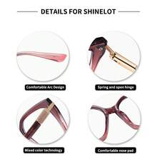 SHINELOT 女士大框时尚日常佩戴眼镜 - A - 查看 7