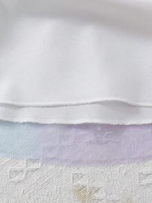 0-3 岁女婴独角兽主题单件套装，独角兽图案搭配渐变色薄纱裙，可爱优雅，适合 0-3 岁女婴春夏季穿着，适合节日、派对和家庭聚会 - 白色 - 查看 5