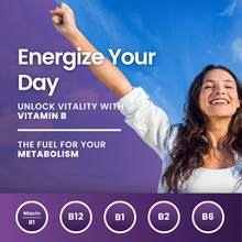 Vitastrong High Strength Vitamin B Complex – 180 Tablets With Biotin, Thiamine B1, Riboflavin B2, Niacin B3, B5, B6, B12 And Folic Acid - Others - View 3