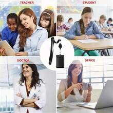 1 chiếc ví đựng thẻ ID bằng da có dây rút và dây đeo cổ, 1 ngăn đựng thẻ ID và 2 khe đựng thẻ, màu đen, thích hợp để đựng thẻ ID công việc, thẻ ra vào, thẻ nhân viên, thẻ ăn và thẻ học sinh. - màu đen - Xem 10