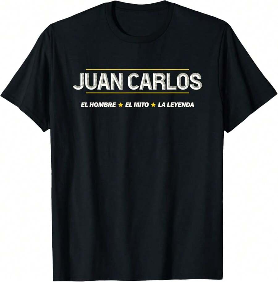 Juan Carlos - El Hombre El Mito La Leyenda | Nombre Ropa - T-Shirt]TR Gifts For Wife - 黑色 - 查看 1