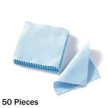 10-50 Stück 8x8cm polnisches Poliertuch in Silberfarbe, Reinigungstuch zum Polieren, weiches Reinigungstuch zum Abwischen für Silber-, Gold- und Schmuckpflege