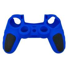 1 Stück PlayStation 4 Controller Hülle, Silikon dickeres Zweifarbdesign, rutschfest, kratzfest, schweißresistent, verbesserte Spielsteuerung