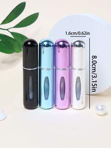4 件便携式香水雾化器 - 可再填充旅行香水瓶 5ml 喷雾 - 迷你可再填充香水瓶 - 可再填充防漏旅行香水喷雾器