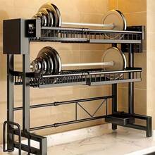 LEO IRIS 1pc Countertop Dish Storage Drainage Rack Expandable Kitchen Sink Shelf Dish Rack Drainer Black Kitchen Organizer - màu đen - Xem 7