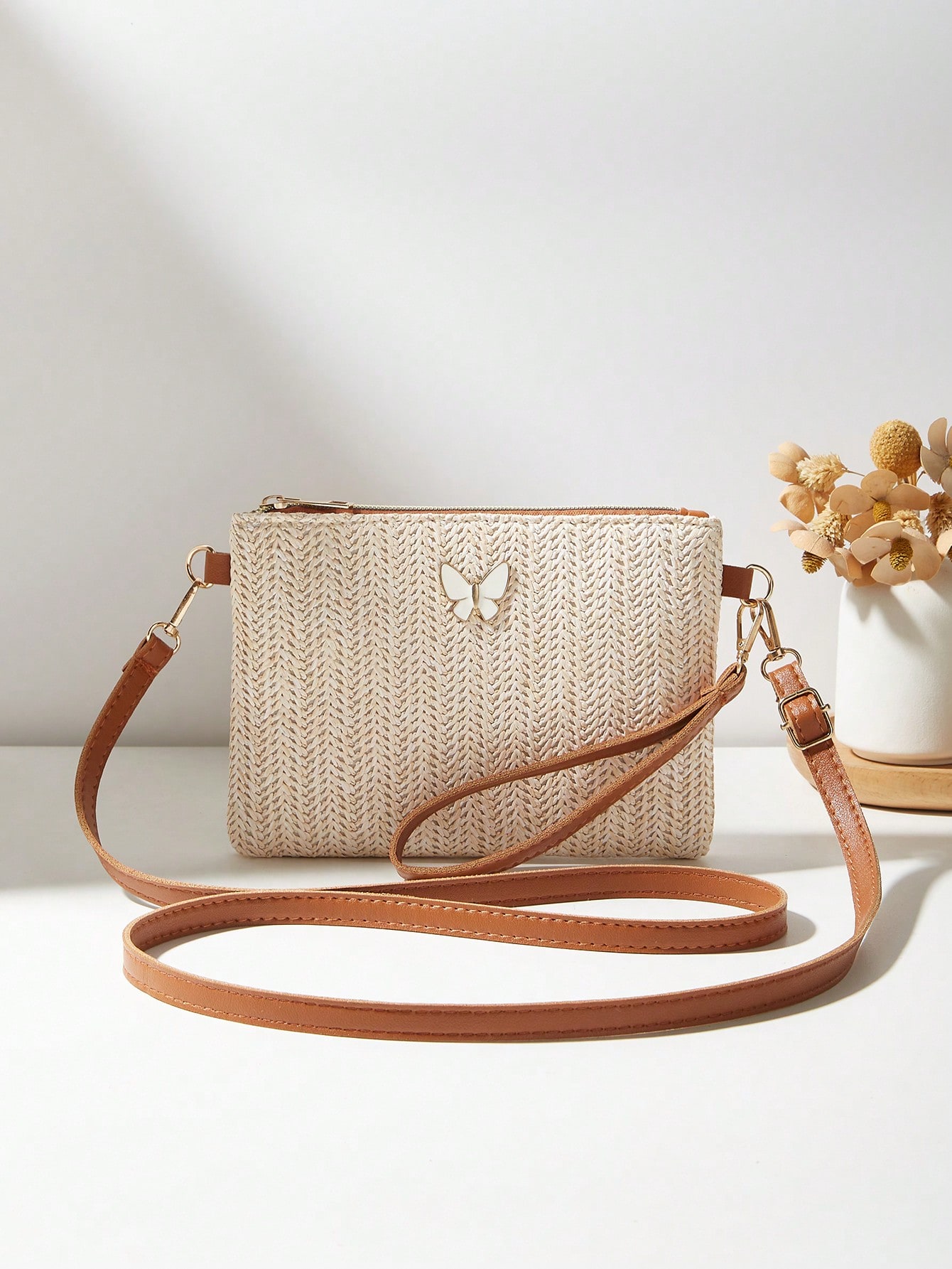 حقيبة القش موضة جديدة، حقيبة كتف وحقيبة متقاطعة لل...