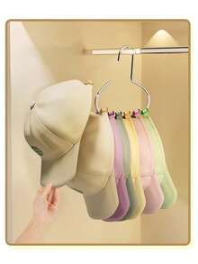 1/3/6pcs Cap Storage Organizer,Hat Organizer,Accessory Organizers,Hook, Hat Storage Artifact, Dormitory Wardrobe Hanging Duck Tongue Baseball Cap Suspender, Household Multifunctional Hook, Can Hang Ties, Underwear, Clothes - Multicolor - View 7
