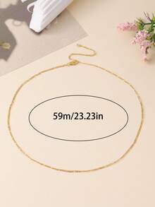 1 件 18K 镀金 2.5 毫米法国费加罗链男士项链，热销时尚优雅跨境商品 - 金色 - 查看 5