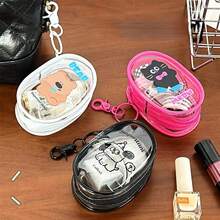 Cute Cartoon Storage Bag Data Cable Headphone Protection Bag Portable Transparent Storage Bag For Traveling And Going Out