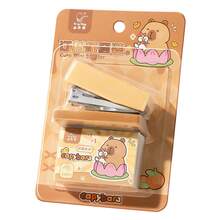 1pc Cute Capybara And Panda Desktop Stapler With Staples, Small Mini Office Stapler, Kids Cartoon Staplers For Desk, Handheld Staplers For Home Office , Back To School Gifts - Multicolor - View 14