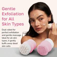 قطعة واحدة من فرشاة تنظيف الوجه من السيليكون متعددة الاستخدامات، ضروري للعناية بالبشرة، لتنظيف الوجه وتقشيره بلطف وفرك بلطف مع غسول وفرشاة تنظيف الوجه