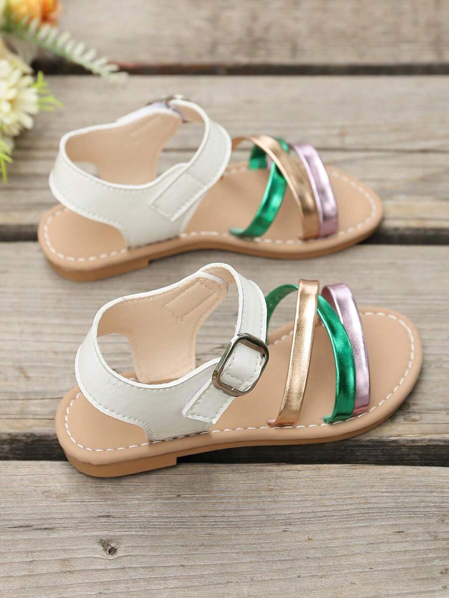 Sandal cho bé gái Giày công chúa Hàn Quốc Đế mềm Thời trang cho bé gái và Dép xỏ ngón đi biển thoải mái - trắng - Xem 1