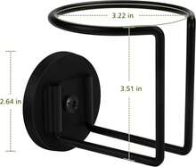 Soporte magnético para taza, soporte magnético para taza de acero inoxidable SUS 304 Durmmur, soporte magnético para bebida para tractor, cortadora, camión, autobús escolar, refrigerador, caminadora, soporte magnético para lata en superficie metálica (1 pieza), vuelta al colegio - Paquete n.° 1 negro - Ver 2